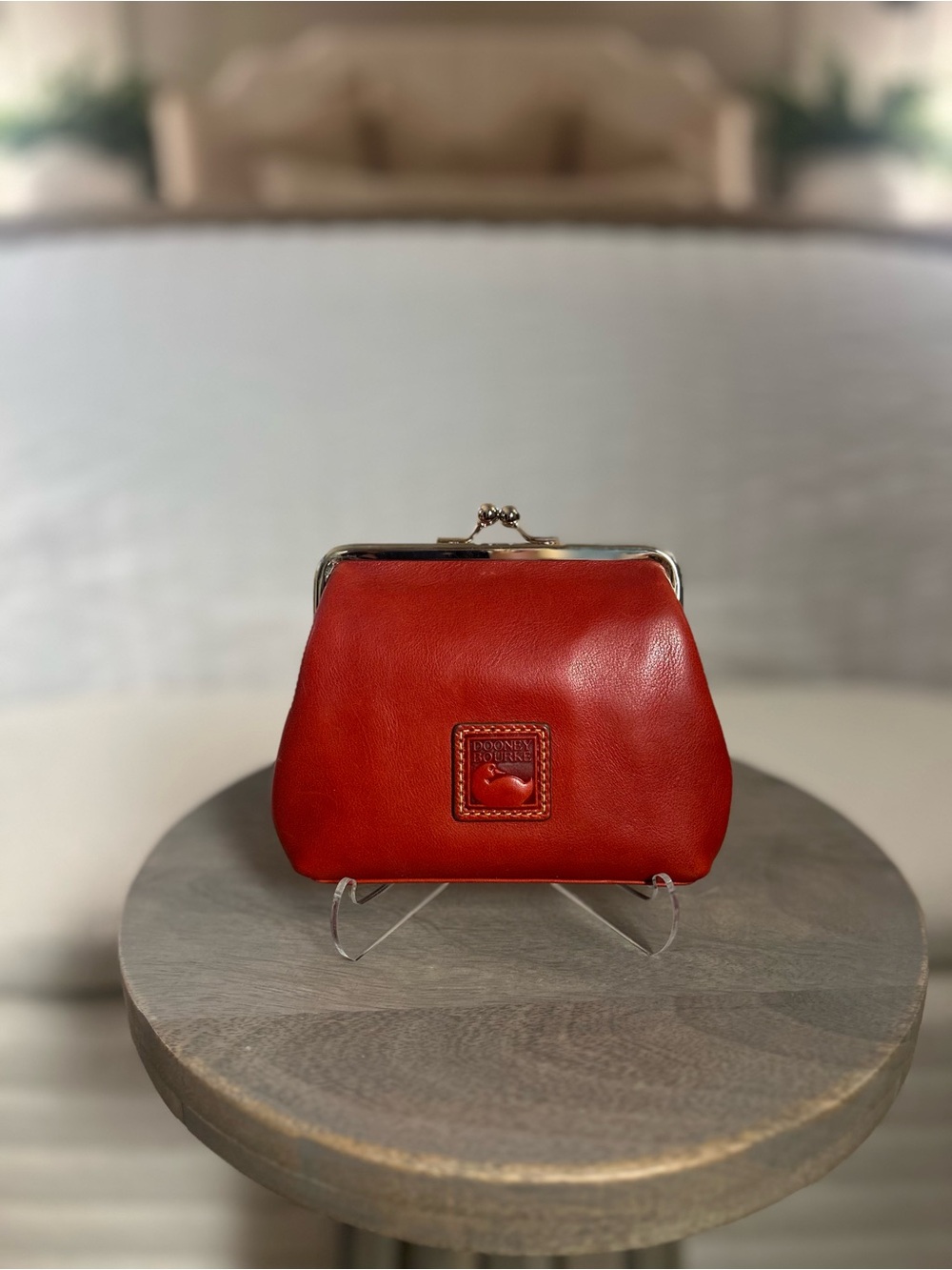 Dooney and Bourke Florentine Large Framed Purse In RED